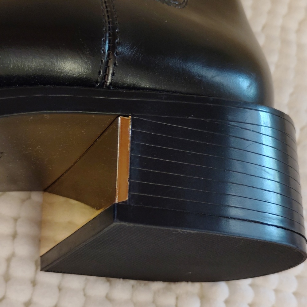 Zara Metal Trim Block Heel Women's Boots - Picture 8 of 10